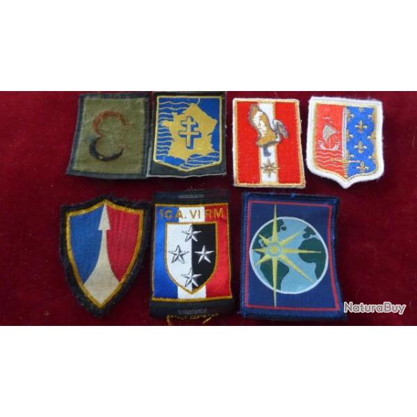 LOT N8 / ECUSSONS ARMEE DE TERRE DIVERS