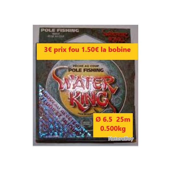 BOBINE DE FIL Nylon WATER QUEEN POLE FISHING 25 M - � 6.5 - 0.500 KG