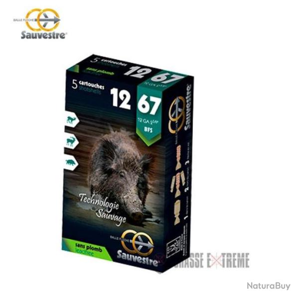 5 Cartouches SAUVESTRE BFS Sans Plomb Cal 12/67