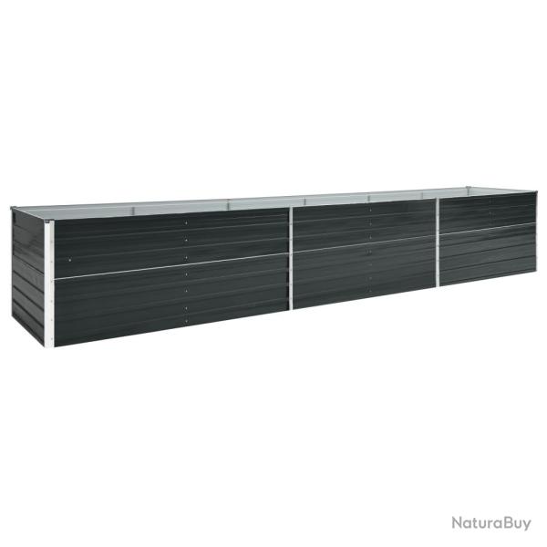 Jardini�re lit sur�lev� plantes fleurs jardin acier galvanis� 480 x 80 x 45 cm anthracite 02_0001122