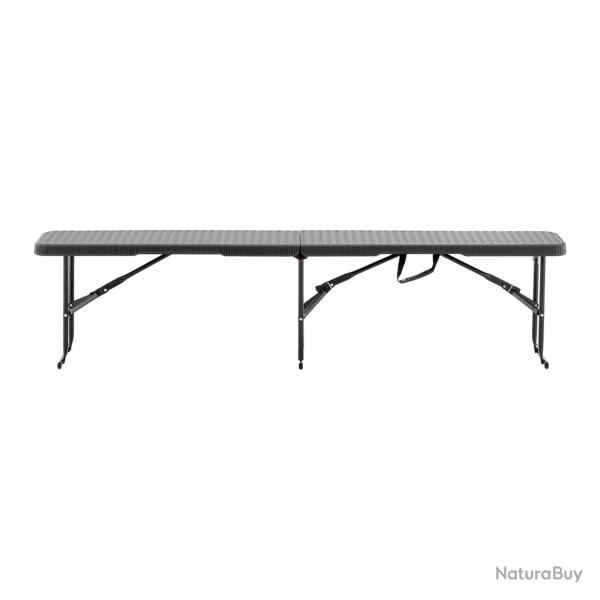 Banc pliable pliant de jardin camping ext�rieur (183 x 30 x 43 cm, capacit� de charge : 300 kg, aci