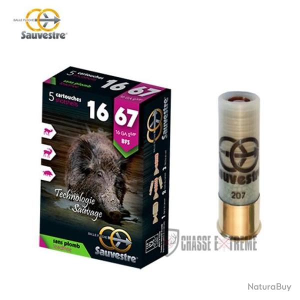 5 Cartouches SAUVESTRE BFS Sans Plomb Cal 16/67