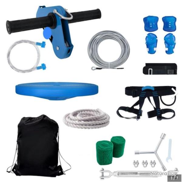 Kit de Tyrolienne 24,4 m Tyrolienne Enfant Capacit� Maximum de 113,3 kg ...LIVRAISON OFFERTE