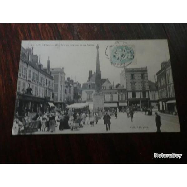 CP  Dpt  28  CHARTRES MARCHES AUX VOLAILLES ET AU BEURRE