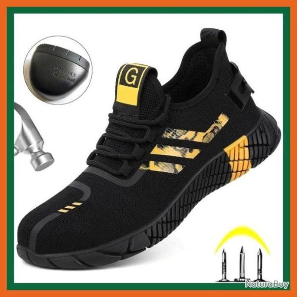 Chaussures de scurit - Chaussures tactique - Noir et jaune - Livraison gratuite et rapide