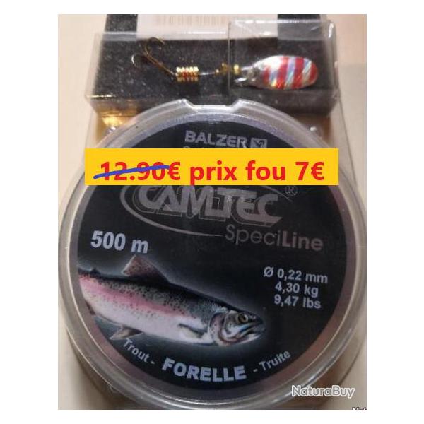 BOBINE DE FIL BALZER CAMTEX "SPECIAL TRUITE" 500M - � 22 - 4.30 KG