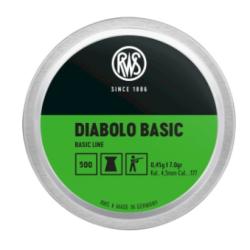 Plombs RWS diabolo basic cal.4.5 0.45g 7gr par 1000 (2 boites de 500)
