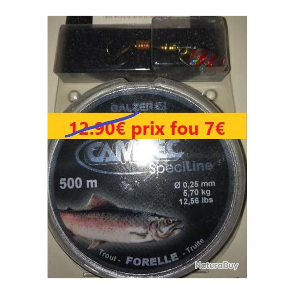 BOBINE DE FIL BALZER CAMTEX "SPECIAL TRUITE" 500M - � 25 - 5.700 KG