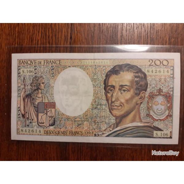 200 francs montesquieu 1992 en sup +