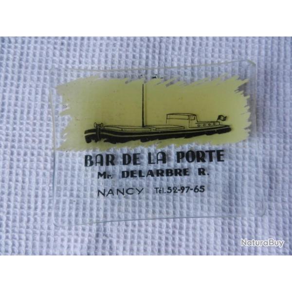 ancien vide poche/ramasse monnaie en verre - p�niche - Bar de la Porte Nancy-Mr Delarbre