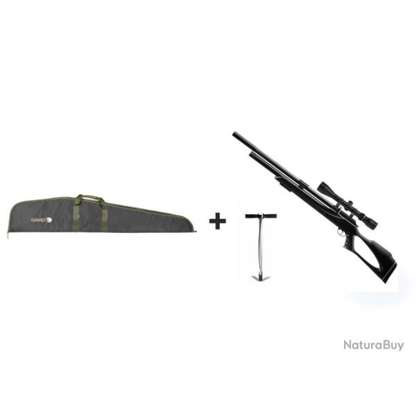 CARABINE PCP SNOWPEAK M25 + Lunette 3-9x40 MilDot + Pompe bar + �tui de pro Cal. 4,5 mm, 19,9 Joules