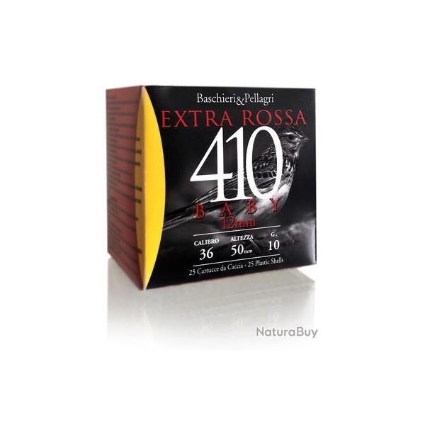 Cartouche B&P Extra Rossa 410 baby 12mm cal. 36 / 50mm N� 10 10 G BJ Boite de 25