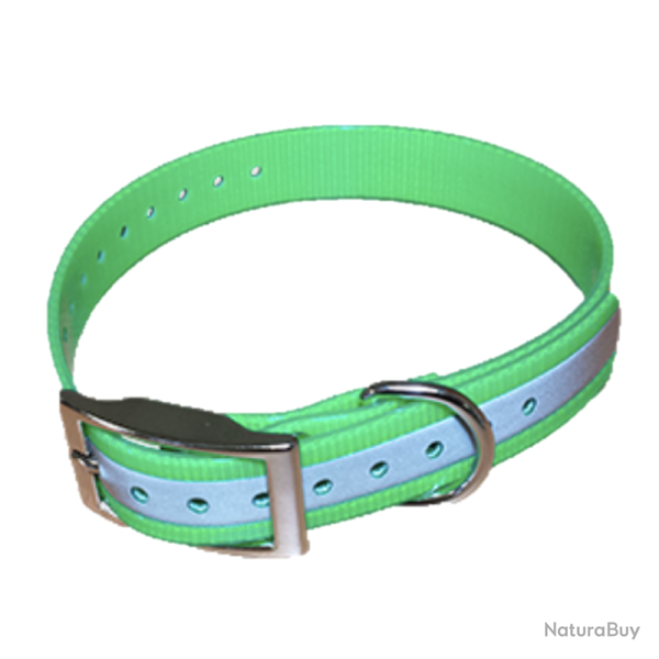 COLLIER HB DOG BIOTHANE BIOGOLD BANDE R�FLECTIVE 600 X 25 mm VERT