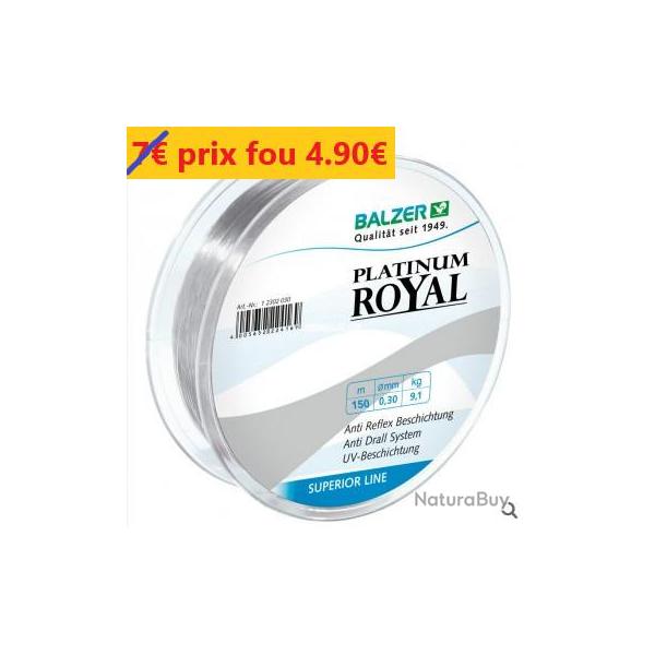 BOBINE DE FIL Nylon BALZER PLATINIUM ROYAL  � 30  -  150M  -  9.10 KG