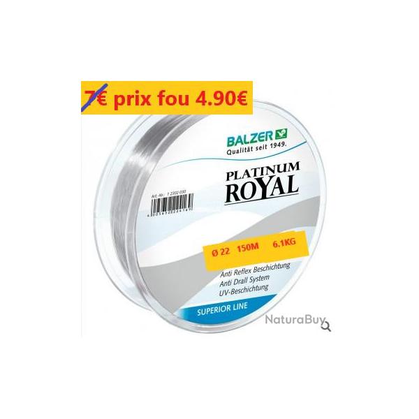 BOBINE DE FIL Nylon BALZER PLATINIUM ROYAL  � 22  -  150M  -  6.1 KG