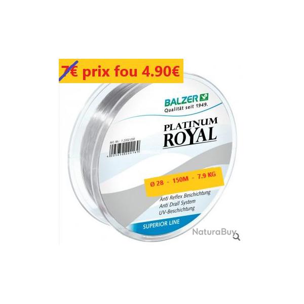 BOBINE DE FIL Nylon BALZER PLATINIUM ROYAL  � 28  -  150M  -  7.9 KG