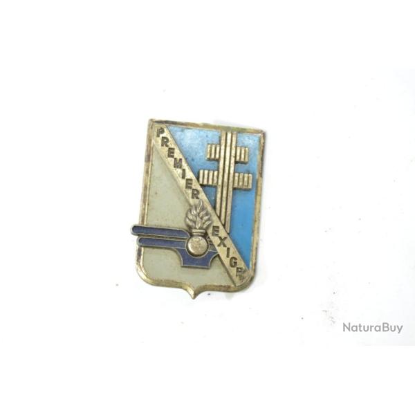 Insigne 1er RM 1 R�giment du Mat�riel, PREMIER EXIGE, attache type pin's G3294 Drago