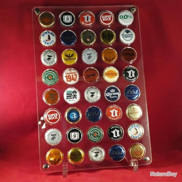 Superbe prsentoir plexi pour capsules de bire