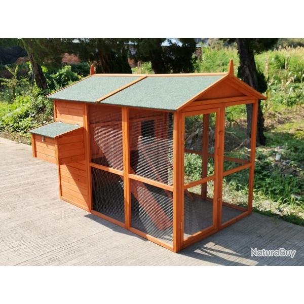 Poulailler XXL poule caille clapier lapin abri coq volaille poulailler bois cielterre-commerce