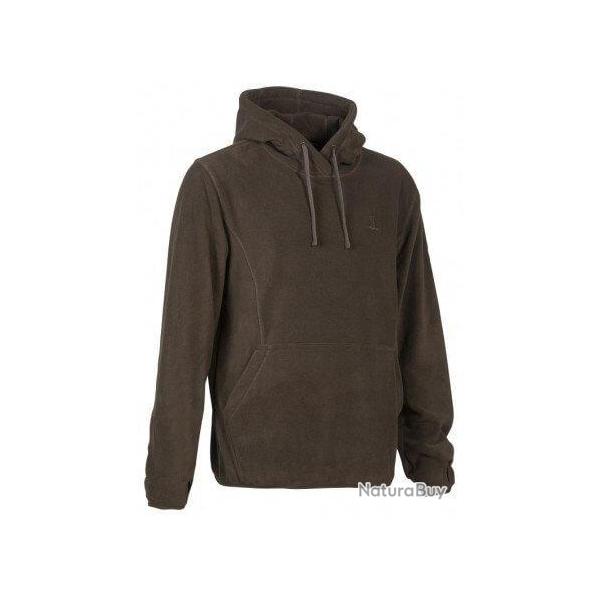 Sweat � capuche polaire marron PERCUSSION