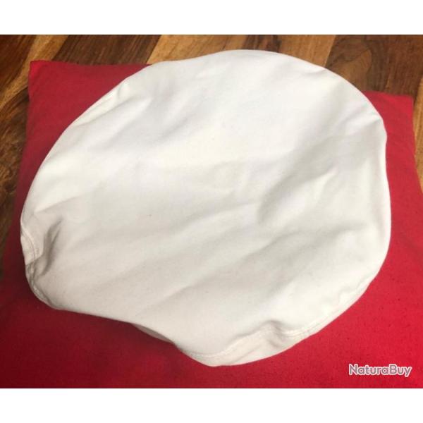 ancienne housses bachi bachis  du marin casquette officier Marine Nationale 25CM blanc