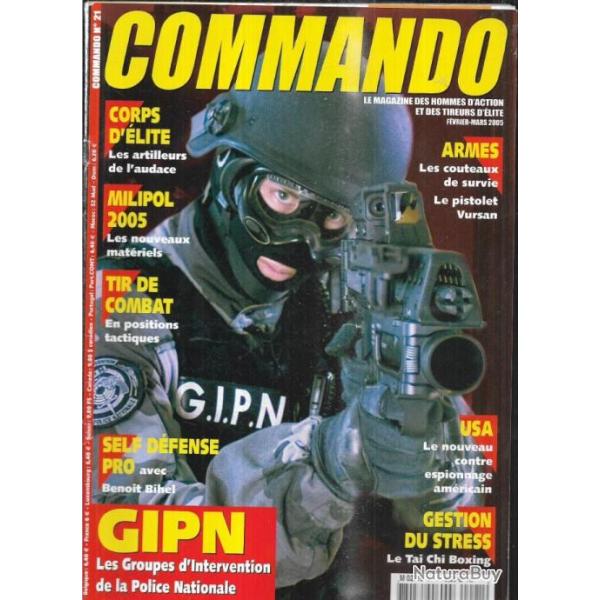 commando 21 , gipn, couteaux de survie, pistolet vursan, tai chi boxing , affaire poncet patriot 223