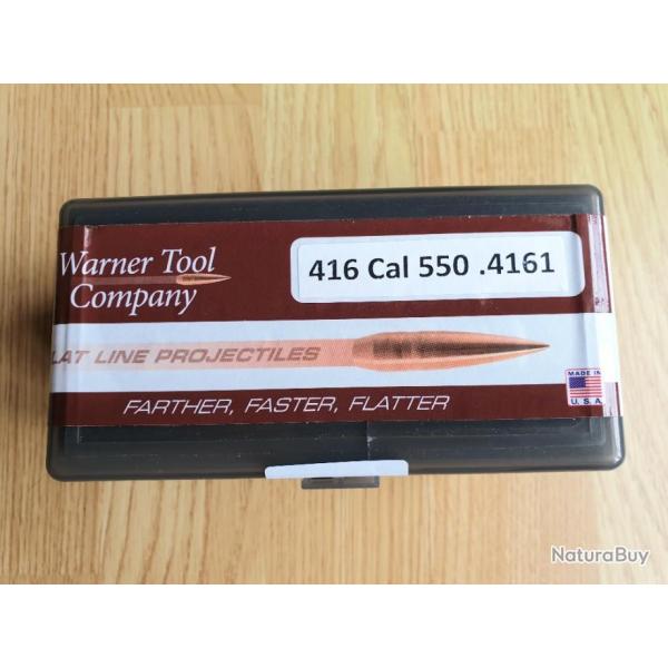 .416 WTC flatline ogives 550gr - bte 50