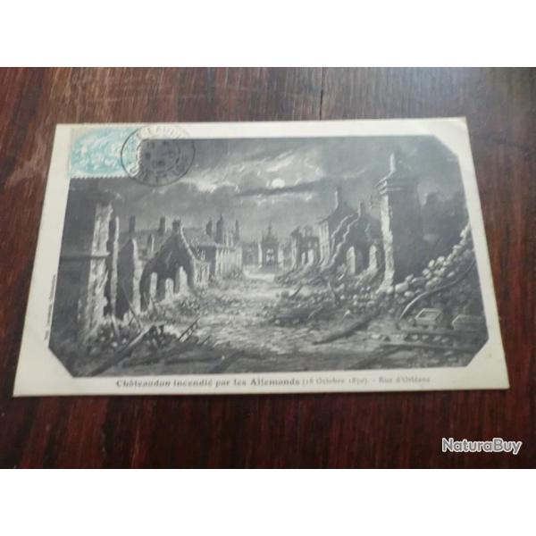 CP  Dpt  27  CHATEAUDUN INCENDIE  RUE D ORLEANS