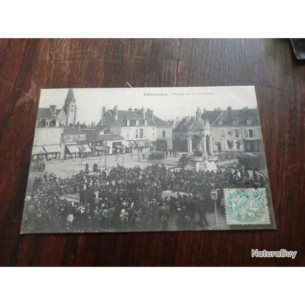 CP  Dpt  27  CHATEAUDUN PASSAGE DU 31 eme D ARTILLERIE