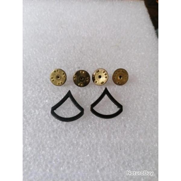 Lot de grades arm�e us 1st PRIVATE FIRST CLASS noir ORIGINAL