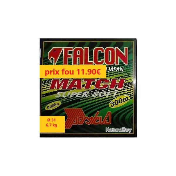 BOBINE DE FIL  NYLON FALCON MATCH SUPER SOFT MONOLINE  � 31   6.7 kg 300m MADE IN JAPAN