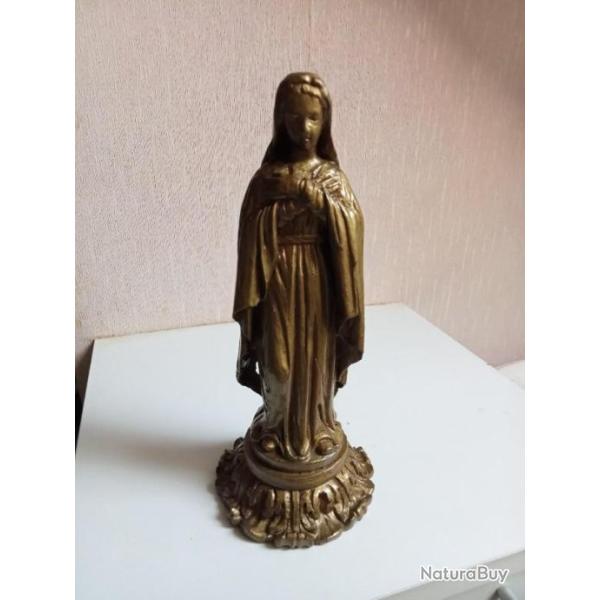 sculpture saint-vierge miraculeuse en bois, p�riode 18�me
