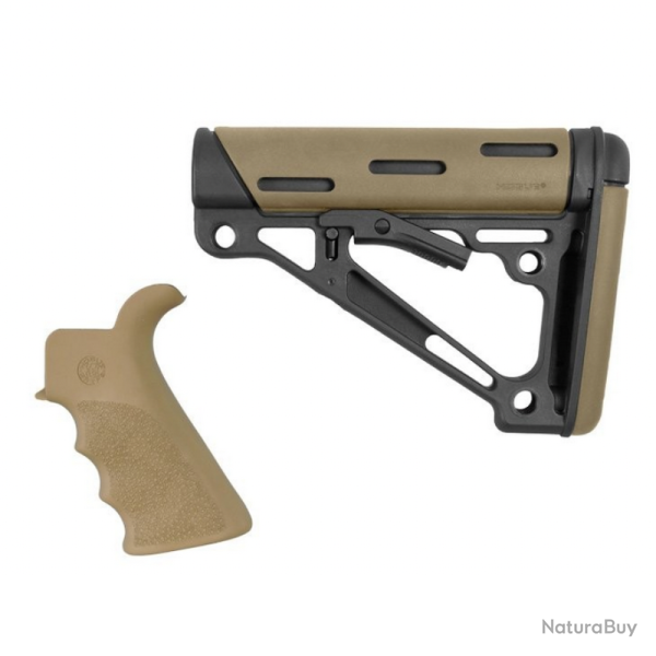 KIT 2 PI�CES AR15 HOGUE - COMMERCIAL - COULEUR BEIGE