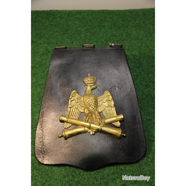 SABRETACHE  D'OFFICIER D'ARTILLERIE  MOD�LE  1854  NAPOLEON III 19 �ME