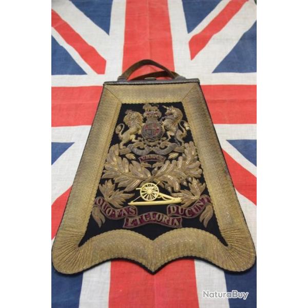SABRETACHE  D' OFFICIER DU ROYAL ARTILLERIE FIN 19 ME REINE VICTORIA