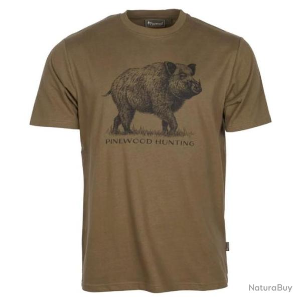 T-SHIRT PINEWOOD WILDBOAR HUNTING OLIVE