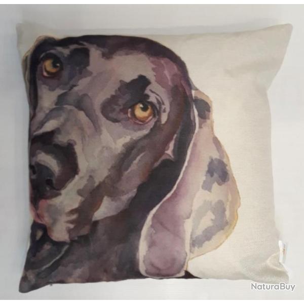 COUSSIN MOTIF LABRODOR NOIR