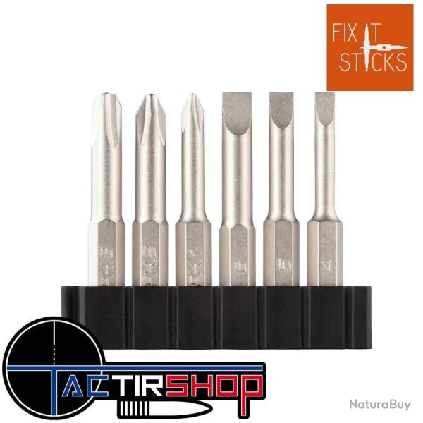 Packs d'embouts 2 pouces Cruciformes et Plats Fix It Sticks