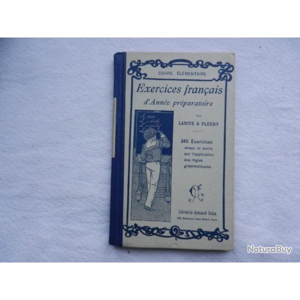 livre exercices franais d'anne prparatoire  Armand Colin par Larive et Fleury 1934