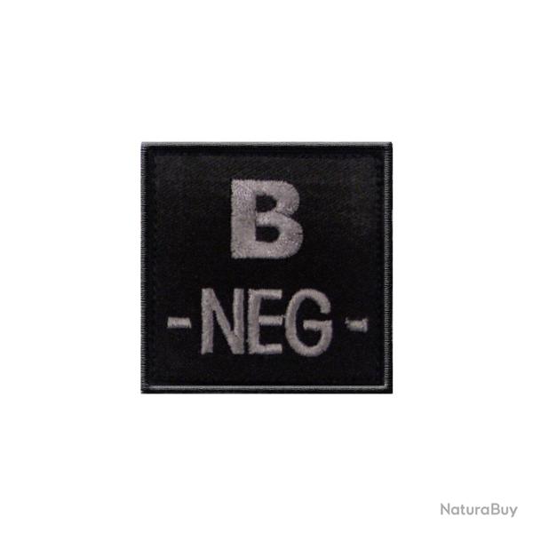 Groupe sanguin B ngatif brod sur tissu noir