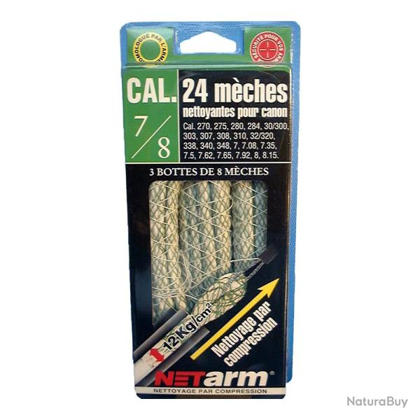 Blister 24 m�ches vertes pour arme calibre 7 � 8 mm