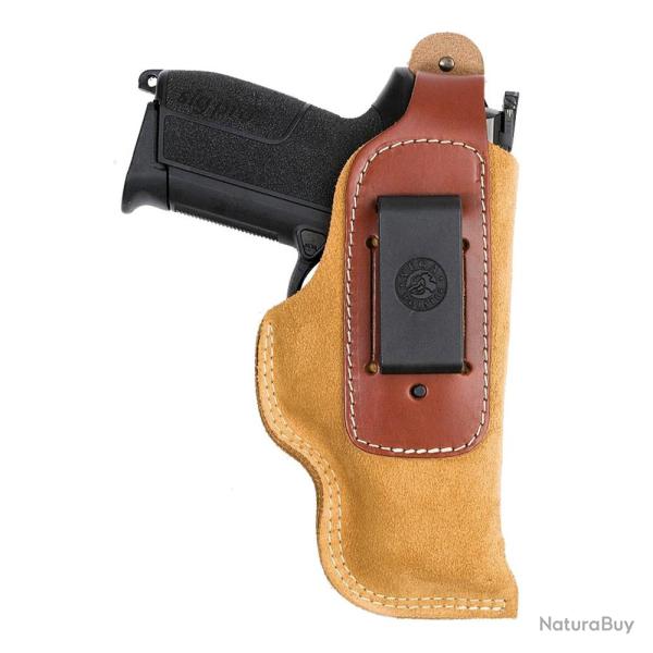 Holster ambidextre inside en cuir souple IA3 tan