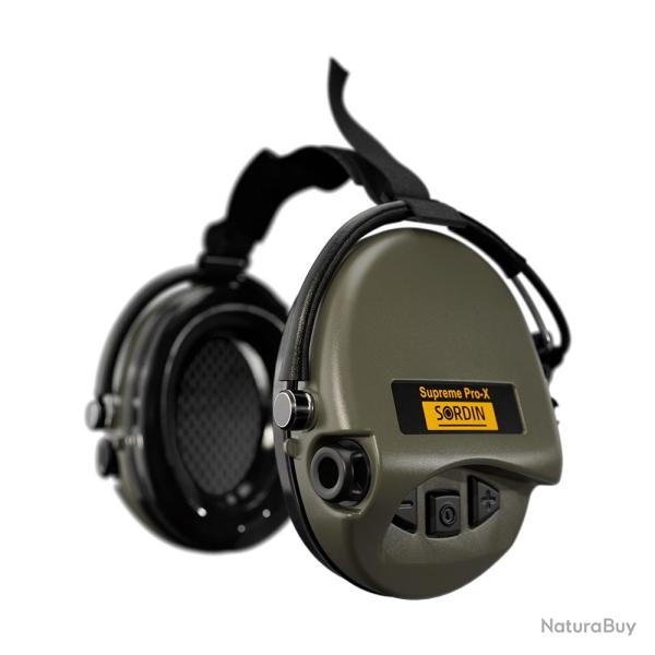 Casque anti-bruit Supr�me Pro-X serre-nuque vert olive coussinets mousse