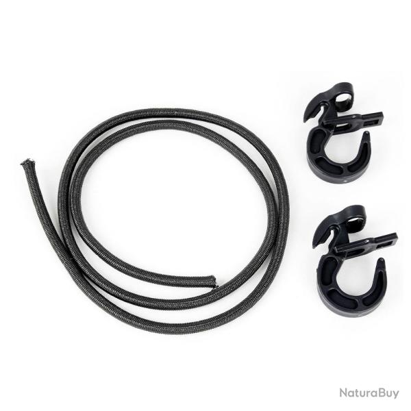 Kit sandow  6 mm - longueur 1 m + 2 crochets rglables noir