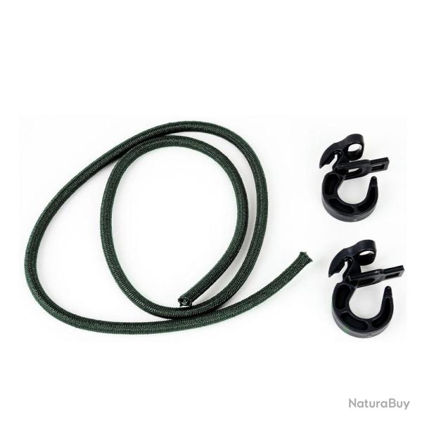 Kit sandow  8 mm - longueur 1 m + 2 crochets rglables vert olive