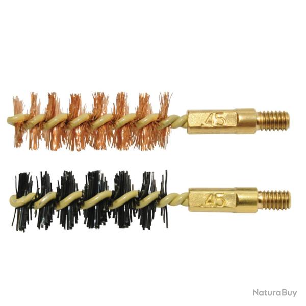 Lot de 2 brosses de nettoyage pour arme calibre .45"/11,43 mm