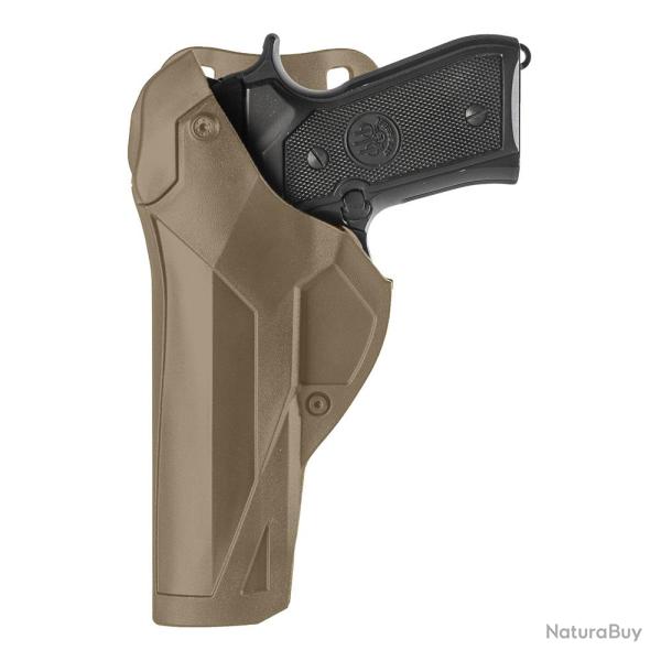 Holster gaucher Cama Duty DCA8 tan pour BERETTA 92/98 FS-PAMAS / MAS-G1