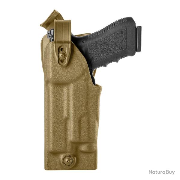 Holster gaucher Warrior VKWM8 tan pour GLOCK 17/22 avec Viridian X5L/X5L-R