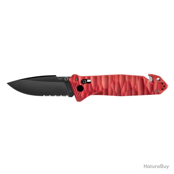 Couteau de poche Cac� S200 serration G10 rouge