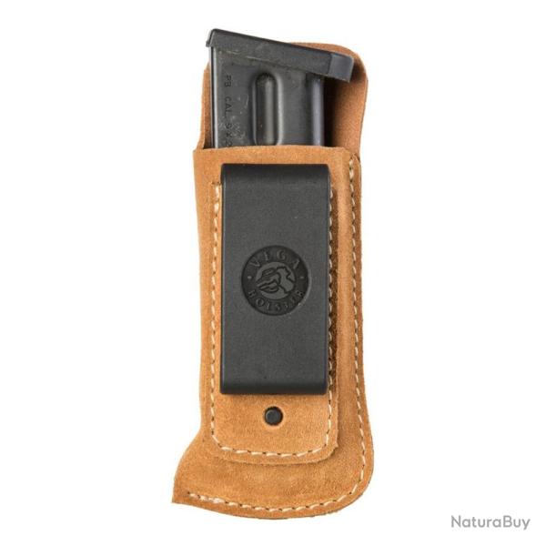 Porte-chargeur simple inside en cuir souple 3P09 tan pour pistolet automatique